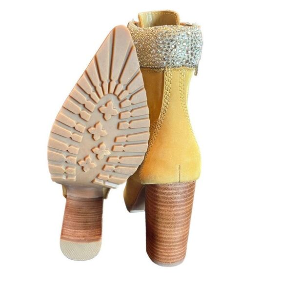 Steve‎ Madden Karmen Cognac Studded Ankle Boots NWOT - Picture 4 of 9